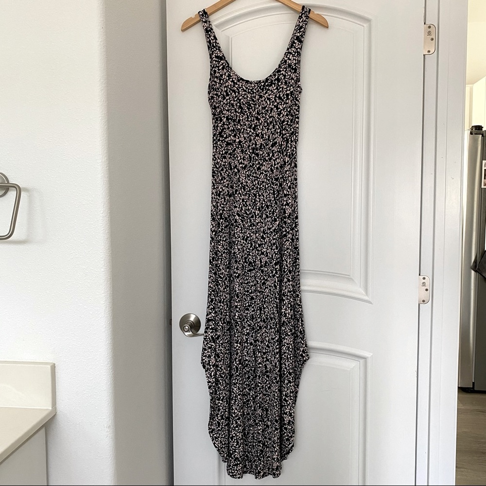 A-Line Womens maxi dress. Black and light pink. Size small.